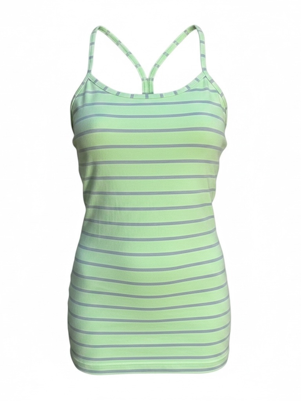 Lululemon Athletica Power Y Tank Deauville Stripe Mint Size 4 EUC
